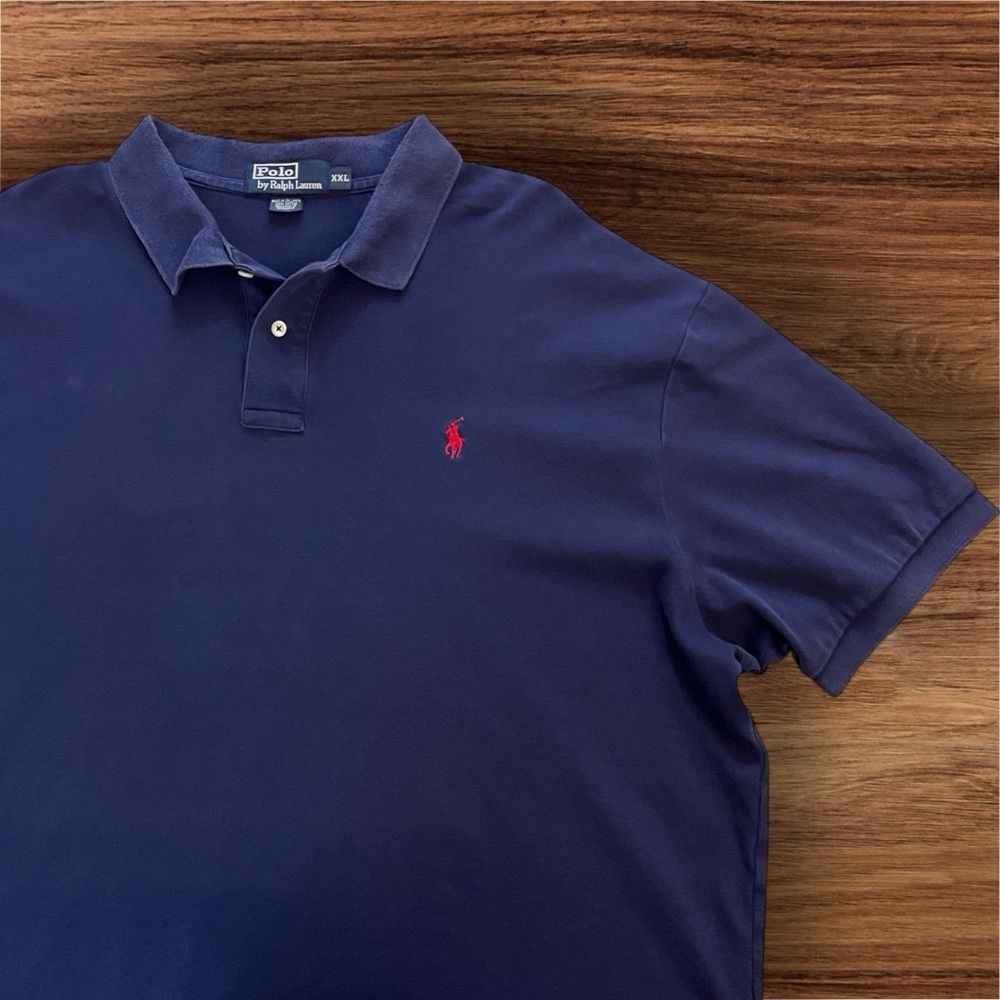 Polo Ralph Lauren Men’s Classic Navy Blue 100% Cotton Polo. Size 2XL